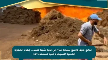 🔥 اندلاع حريق واسع بشونة كتان في قرية شبرا ملس.. جهود الحماية المدنية للسيطرة عليه مستمرة الآن